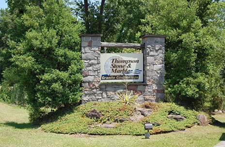 Road Sign for Thompson Stone and Marble