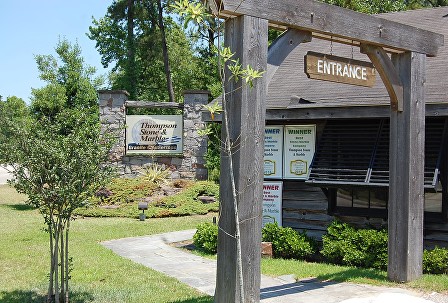 Entrance sign to Thompson Stone and Marble